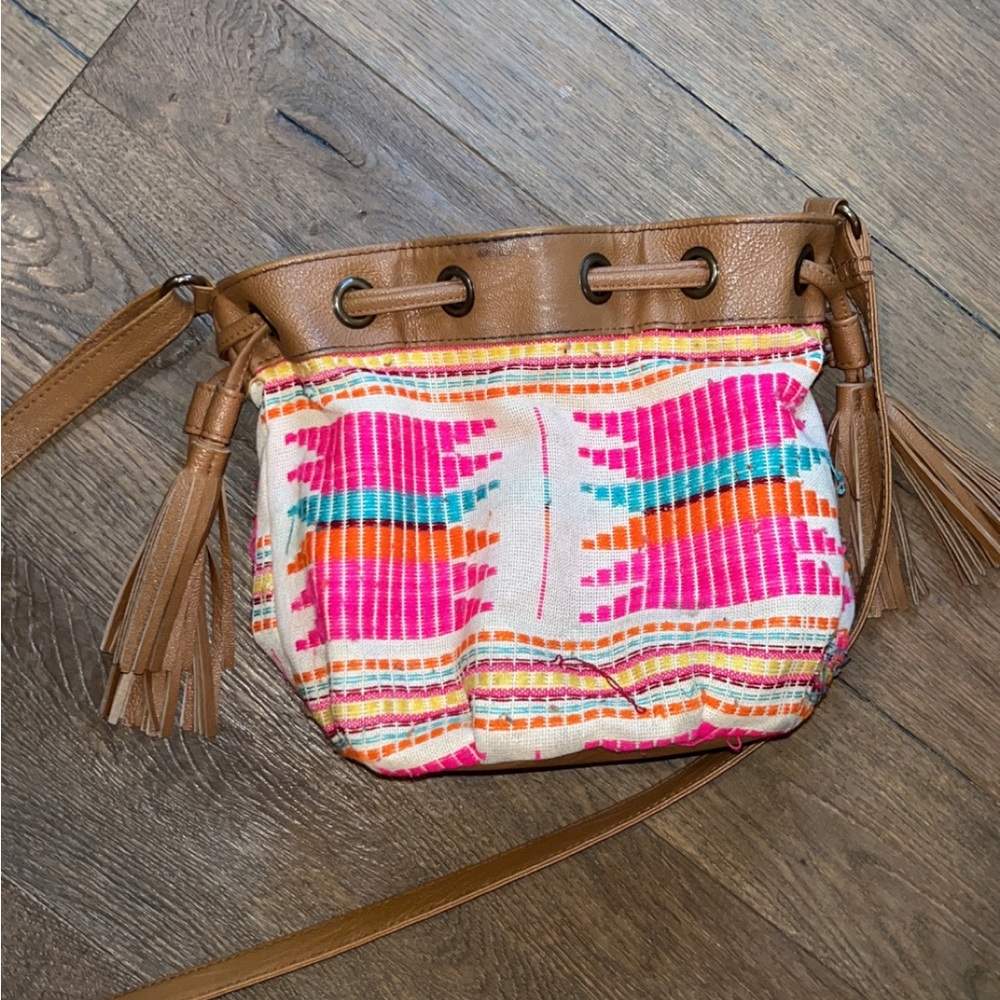 Multi-Colored Fringe Purse